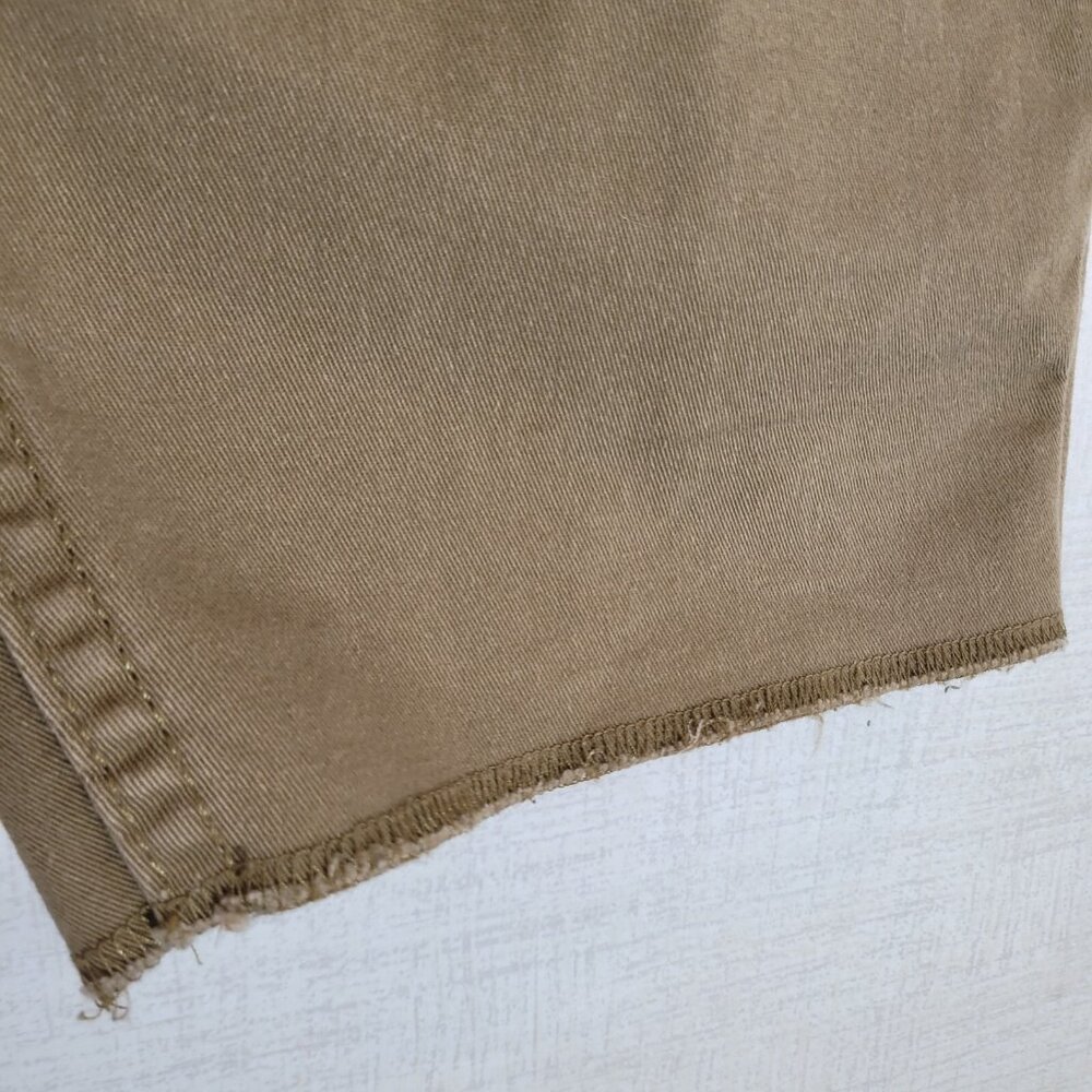 Vans Cut Off Shorts Mens 29 30x11 Khaki Flat Front Chino Skater Punk - Picture 8 of 9